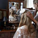 Bride at Christmas House Dressing Room